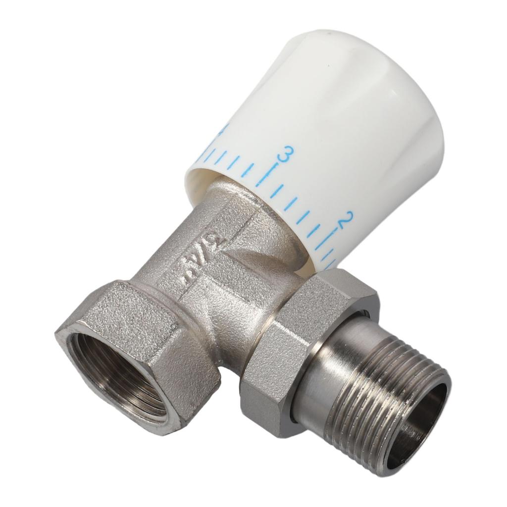 Precise Temperature Control Valve  15mm x 34 Angle Radiator  Energy Saving  Easy Install  Constant Room Temperature