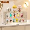 Stackable Dust-Proof Action Figure Display Box Transparent Organizer with Dividers for Collectibles Blind Boxes and Figurines