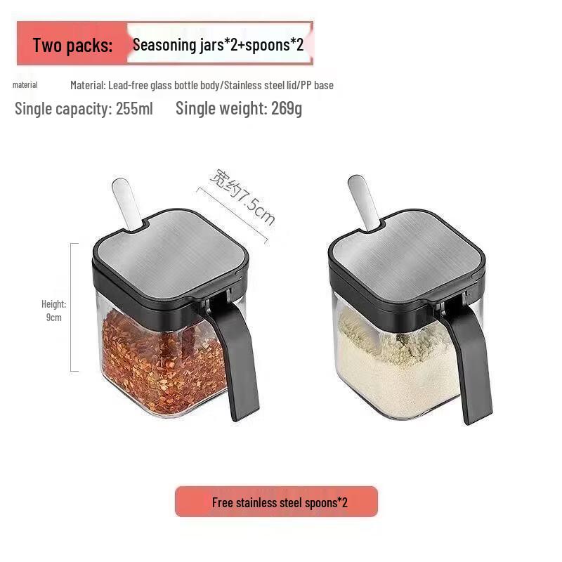 Daju Crafts Glass Spice Jar Set