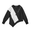 European-American Autumn Color Block Plus Size Women's Casual Long Sleeve T-shirt 