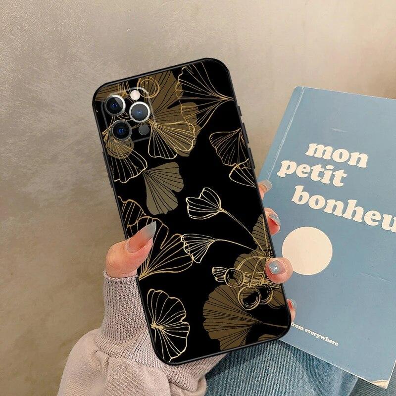 

Чехол для телефона Ginkgo Leaf Gold Fol Art для iPhone Samsung Galaxy Redmi Xiaomi Oppo OnePlus Note SA 7 8 9 10 11 12 13 14 20 21 22 23 53 54 Pro Max Ultra Samsung Galaxy A50 A50s