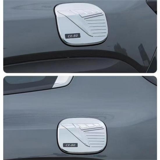 Chrome Car Fuel Lid Petrol Gas Tank Cover Trim For Mazda CX-50 2023 2024 2025
