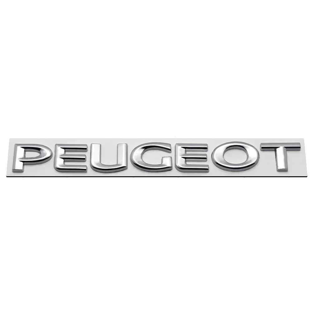 Alloy Car Rear Trunk Badge Sticker for Peugeot 107 208 301 307 308 407 108 206 207 408 2008 5008 Tail Letter Emblem Accessories