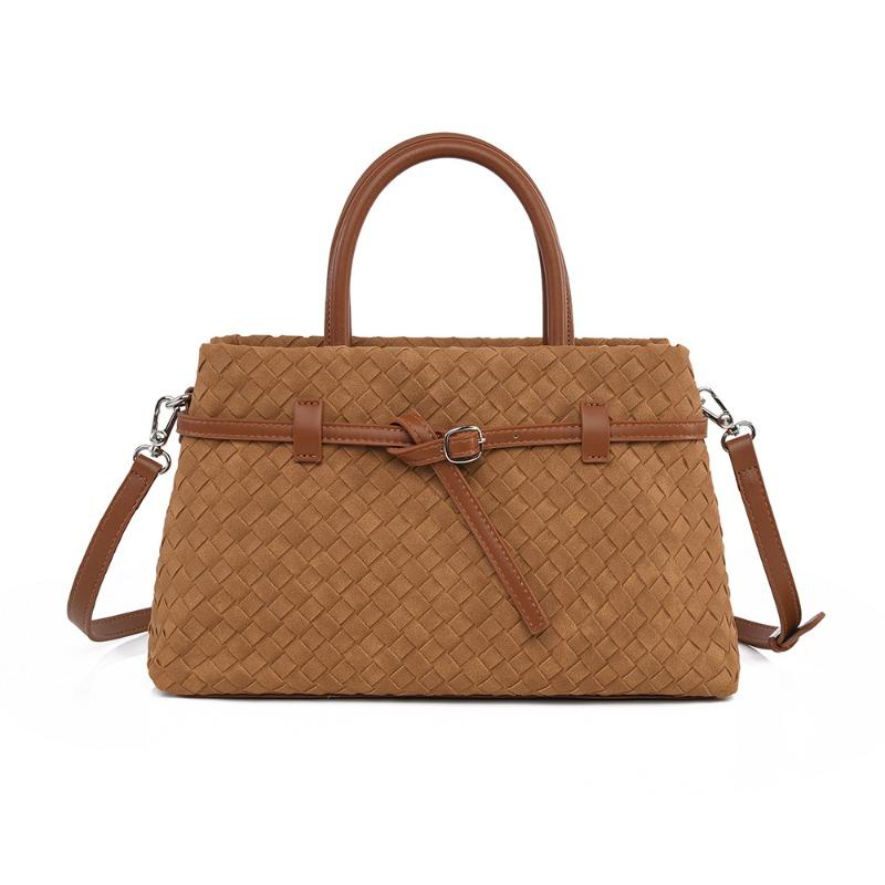 Women's Handbag Matte Bag New Handmade Woven Bag Fashionable Large Capacity Shoulder Bag Women