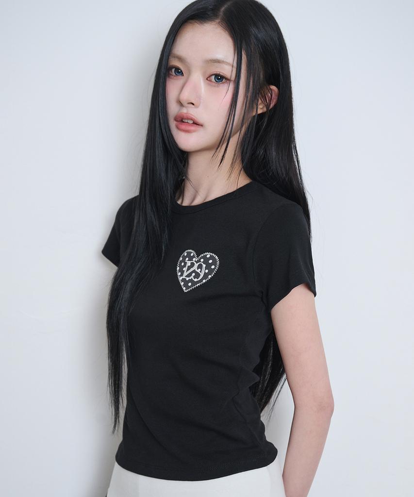 ILLIGO 129 Dot Fitted T-Shirt Black