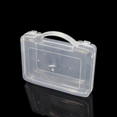 1Pc Plastic Transparent Handheld Storage Box Jewelry Storage Box Small Item And Miscellaneous Storage Box