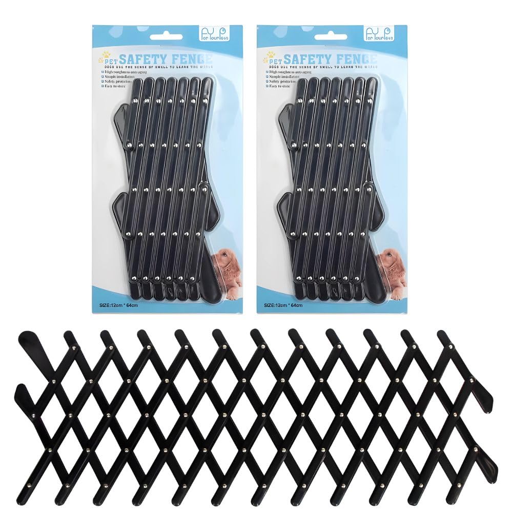 D.Stomo Pet Car Window Fence, Dog Window Safety Guard, Adjustable Protective Fence, Breathable, Portable, 2 Sizes Available (Small Size Pair)