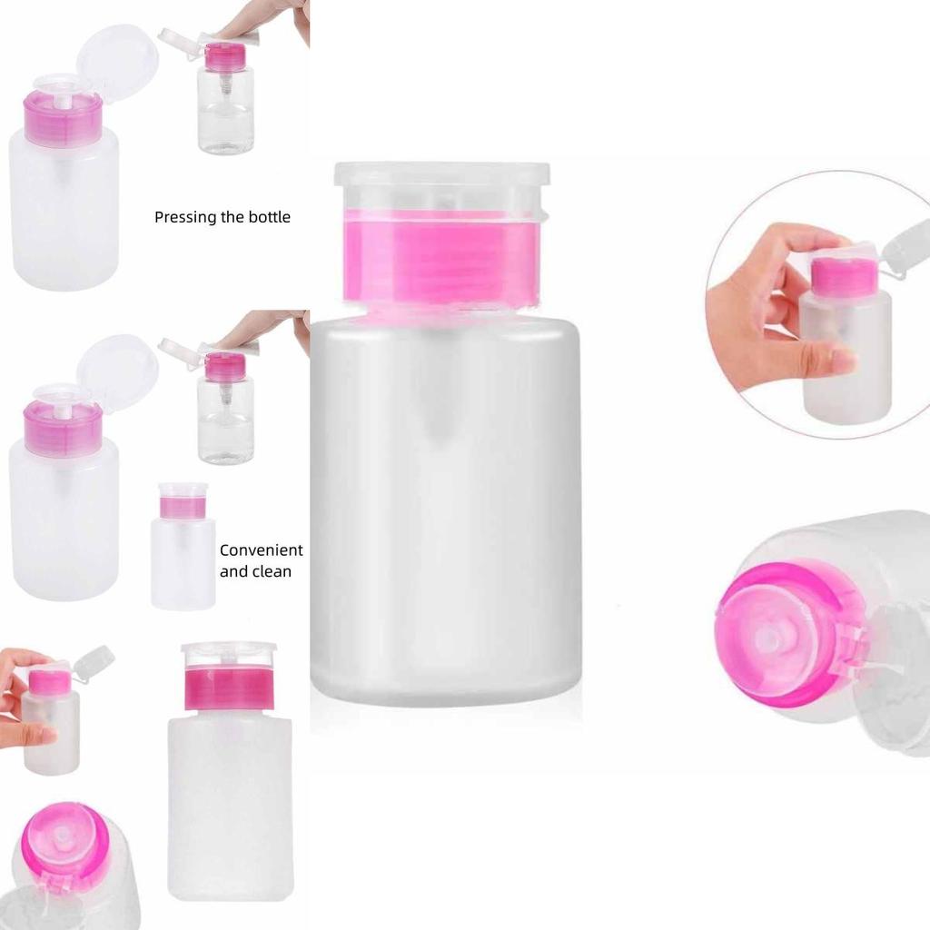 Pressurized Nail Tool Wash Bottle Nail Polish Remover And Water Absorbing Manicure Bottle Pink)