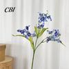 Silk Flowers for Wedding Arrangements Artificial Small Cymbidium Flowers, Faux Long Stem Fake Realistic Fresh Style Botanical Decor Home Table
