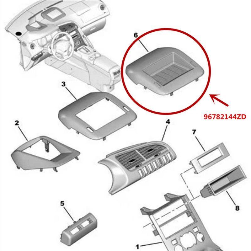 Storage Box For 3008 Center Console Trument Storage Box Navigation Frame Middle Cover