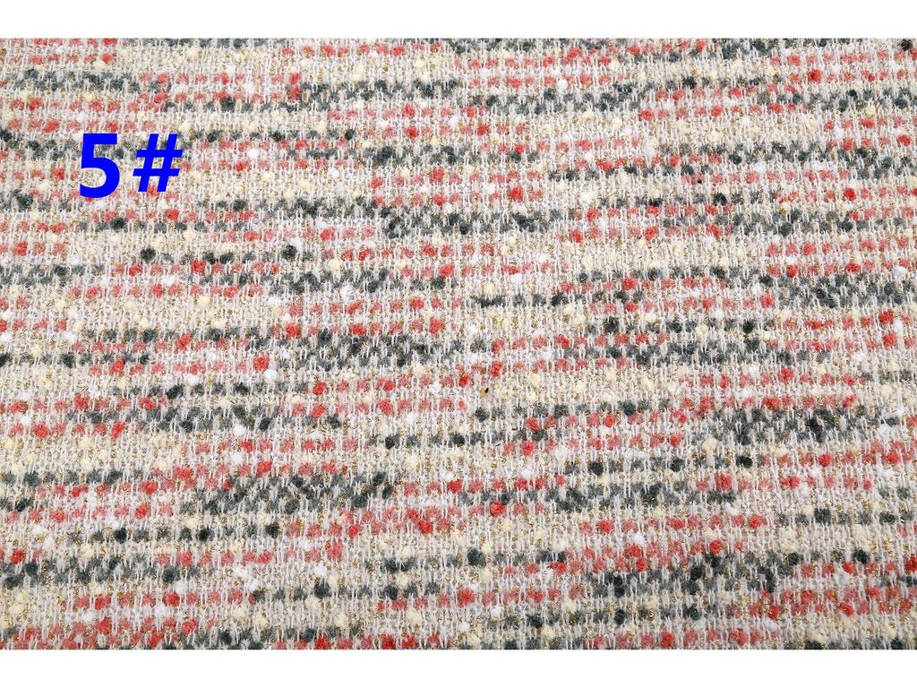 Thick Needle-Dyed Hydrangea Knit Fabric: 2024 Autumn/Winter Colorful Small Fragrance Style Fabric