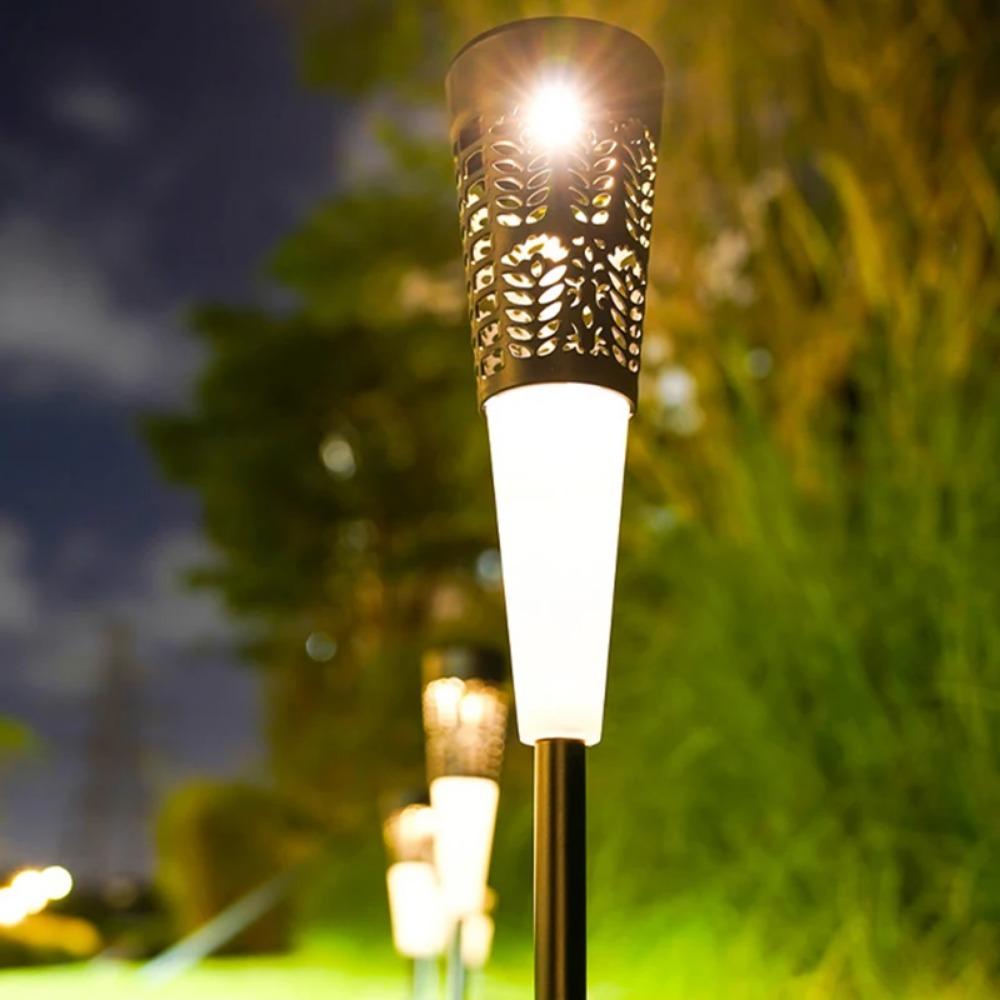 Lumini solare Iluminat de grădină în aer liber Lumini de grădină rezistente la apă Lumină solară de peisaj pentru cărare solară pentru curte Decor de grădină