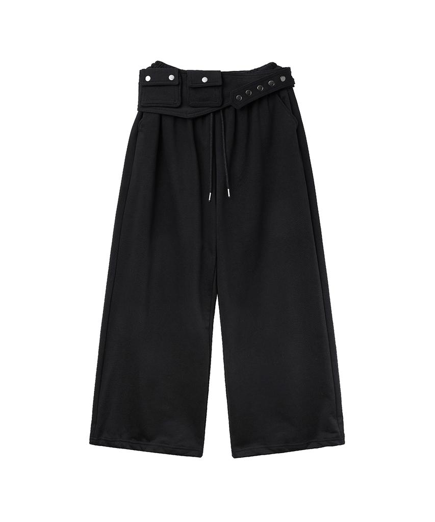 Lense Belt Sweatpants Set Black