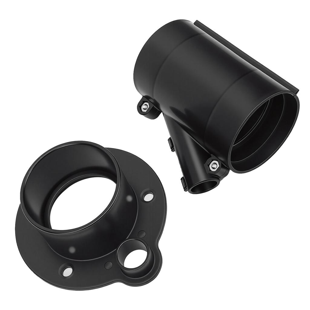 Outboard Rigging Hose Flange Union with Fuel Port PP Boat Rigging Tube for Connect Cable and Fuel Line
