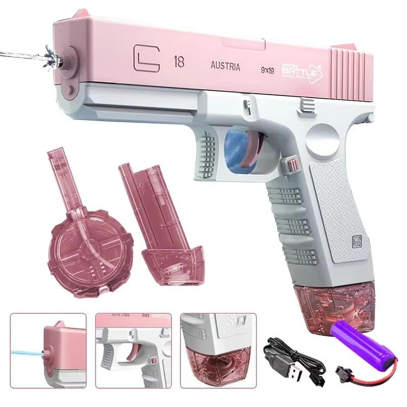 Non-Toxic Automatically Water Gun High Pressure Electric Water Gun Toys For Kids Summer Outdoor Pool Fight Games Children Water Toys Gift