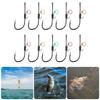 10Pcs Baitholder Fishing Hook Live Shrimp Live Catfishes Fishing Shrimp Holder Hook Carbon Steel Long Shank Barbed Hook