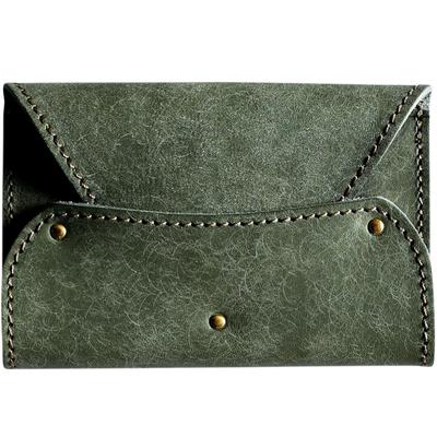 Made In Japan Italian Leather Business Card Holder Business Card Case Card Case Business Large Capacity Brand MARGOT SILVA Forest [AURAMU] Men's