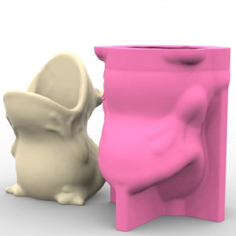 Frogs Shape Planter Mould Handmade Project Moulds Easy Demolding Molds Silicone Texture for Succulent Pots and Pen Holder