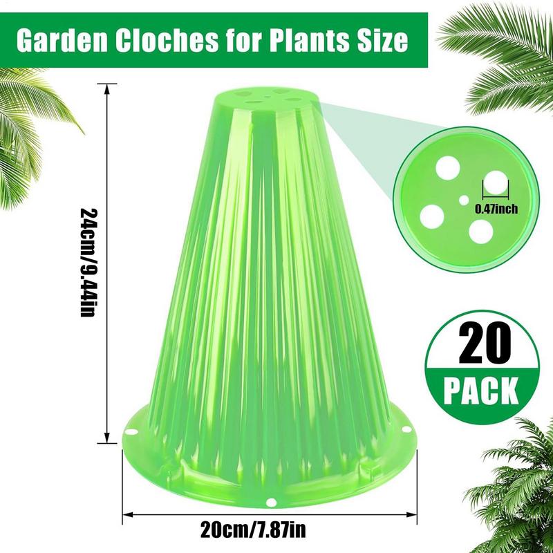 20X Plant Protector Mini Greenhouse Bell Jar Cloches Garden Cloche Garden Plants Nursery Cover for Yard Outdoor Farm Backyard