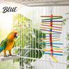 Bird Boredom Relief Toy Wooden Strips Parrot Toy Chew with Colorful Beads Chewing And Climbing Cage Accessory for Budgie Conure Cockatiel Parakeet