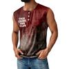 Men's Halloween Printed Sports Button Pocket Sleeveless Vest