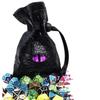 PU Leather Dice Pouch Drawstring Closure for DND Dice Storage Tarot Cards Coins & RPG Accessories Durable Waterproof Game Bag