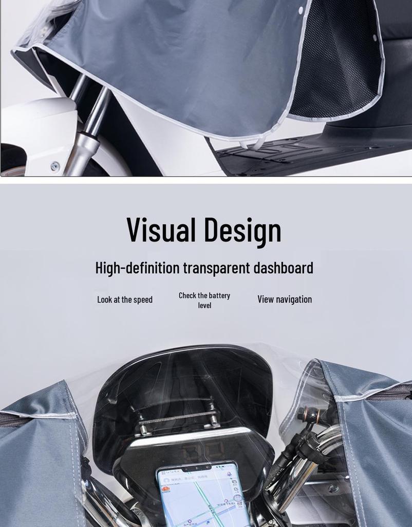 Electric Motorcycle Dashboard Rainproof Cover with Sunshade Screen