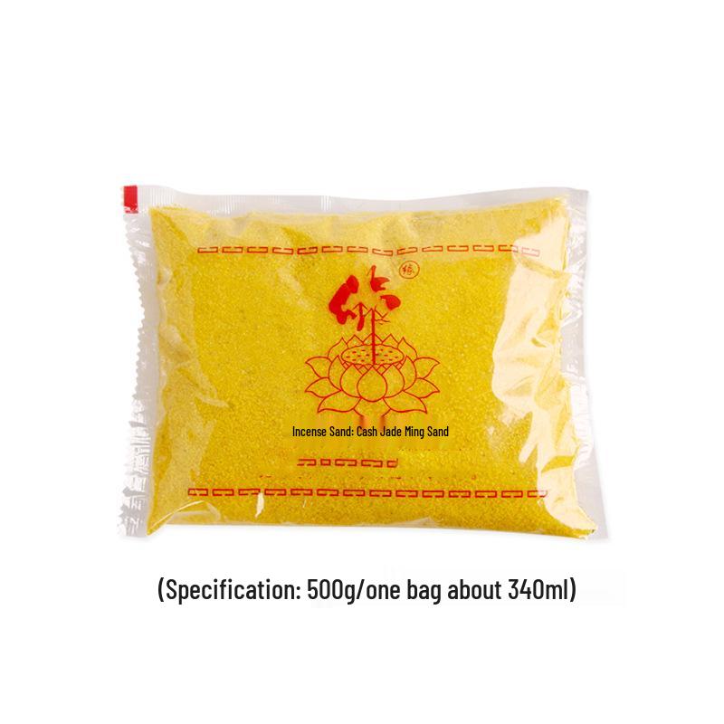 Small Ceramic Buddha Incense Burner with Golden Sand