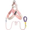 Adjustable Dog Harness With Leash Small To Medium Breeds - Breathable Vest Style Reflective Trim Stainless Steel Buckle