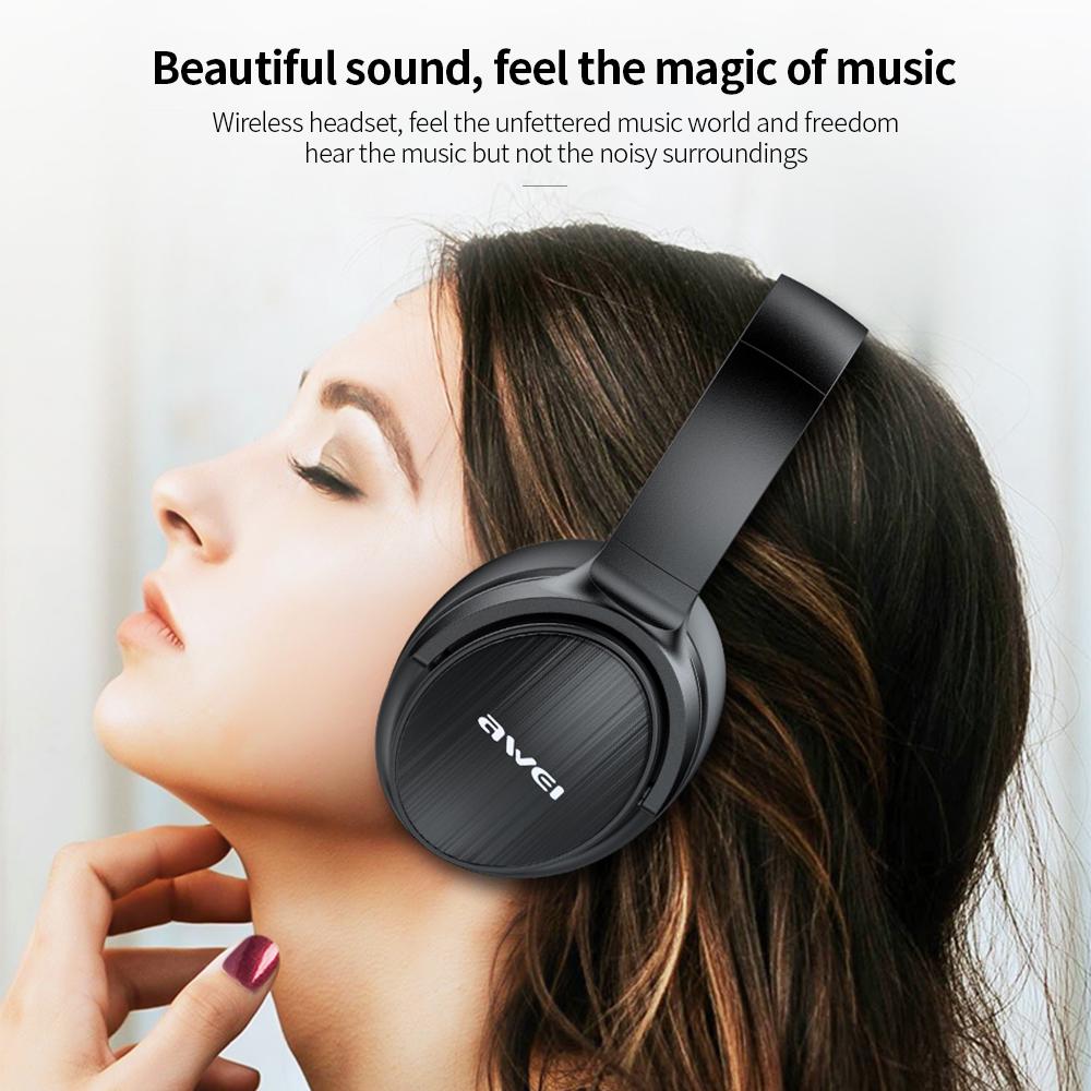 AWEI A780BL BT 5.0 Headphone Wireless&Wired Stereo Headset with Microphone Deep Bass Gaming Music Computer Phone