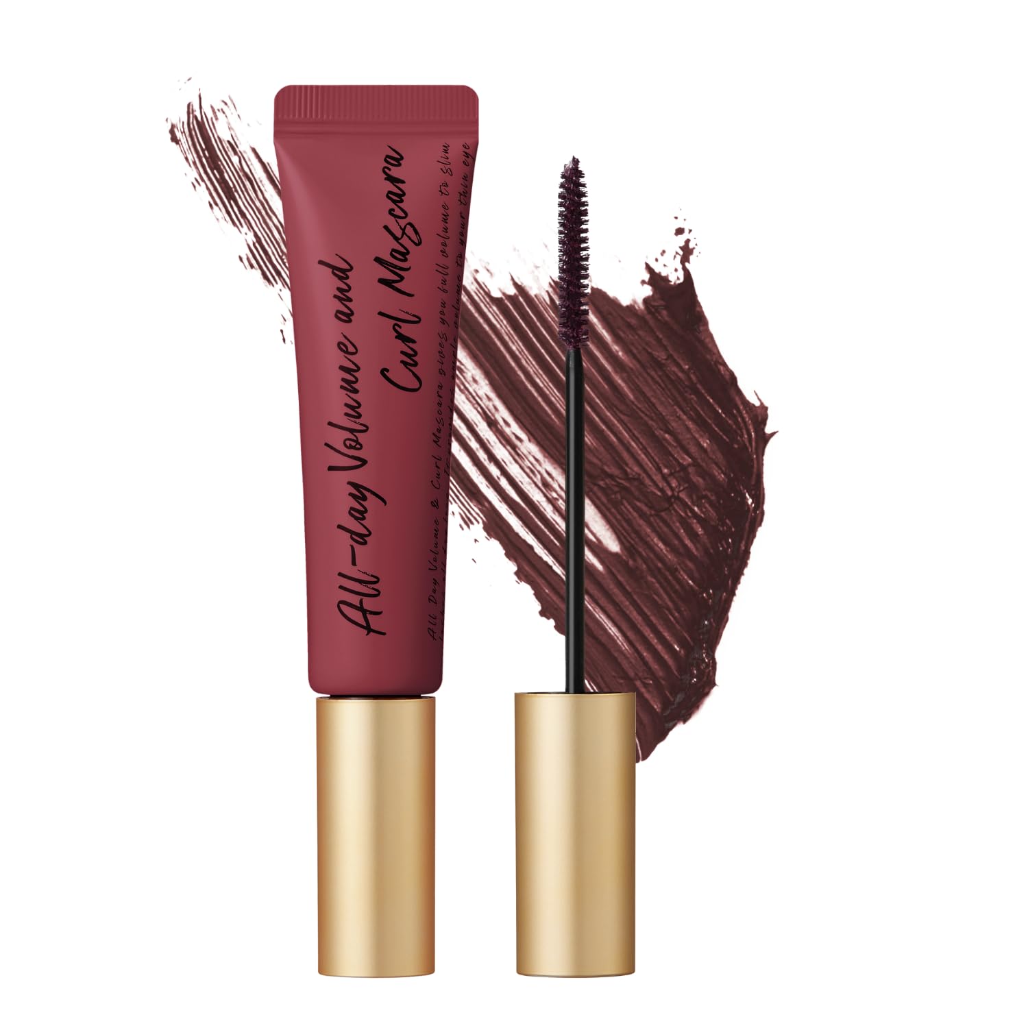 Milk Touch All Day Volume & Curl Mascara (Rose Brown) - Waterproof, Curl-Holding, Colored Mascara with Fibers
