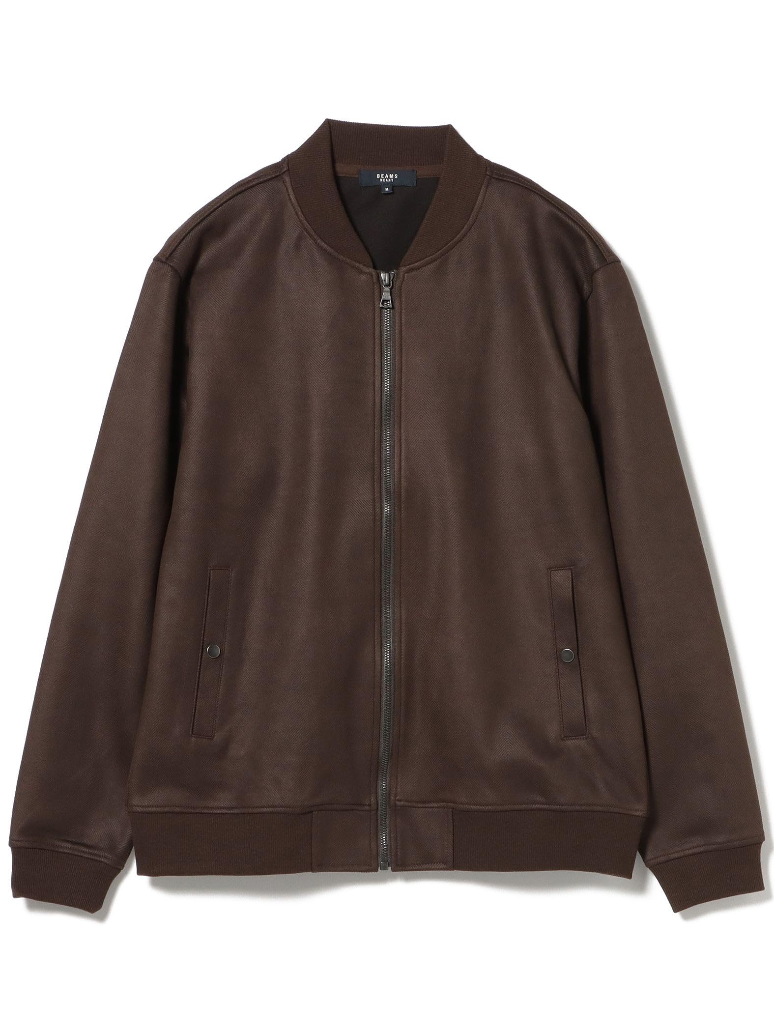 

Мужской свитшот Beams Heart MA-1 из искусственной замши с узором «гусиная лапка», коричневый, размер M