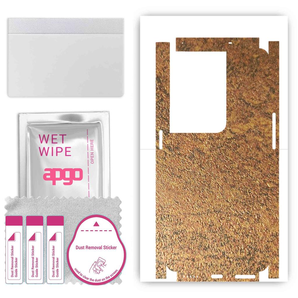 apgo Protective Skin Sticker for the Back+sides Compatible with Oppo Reno8 Pro 5G, Full Wrap Film, Foil, Vinyl - Pattern Rusty Copper
