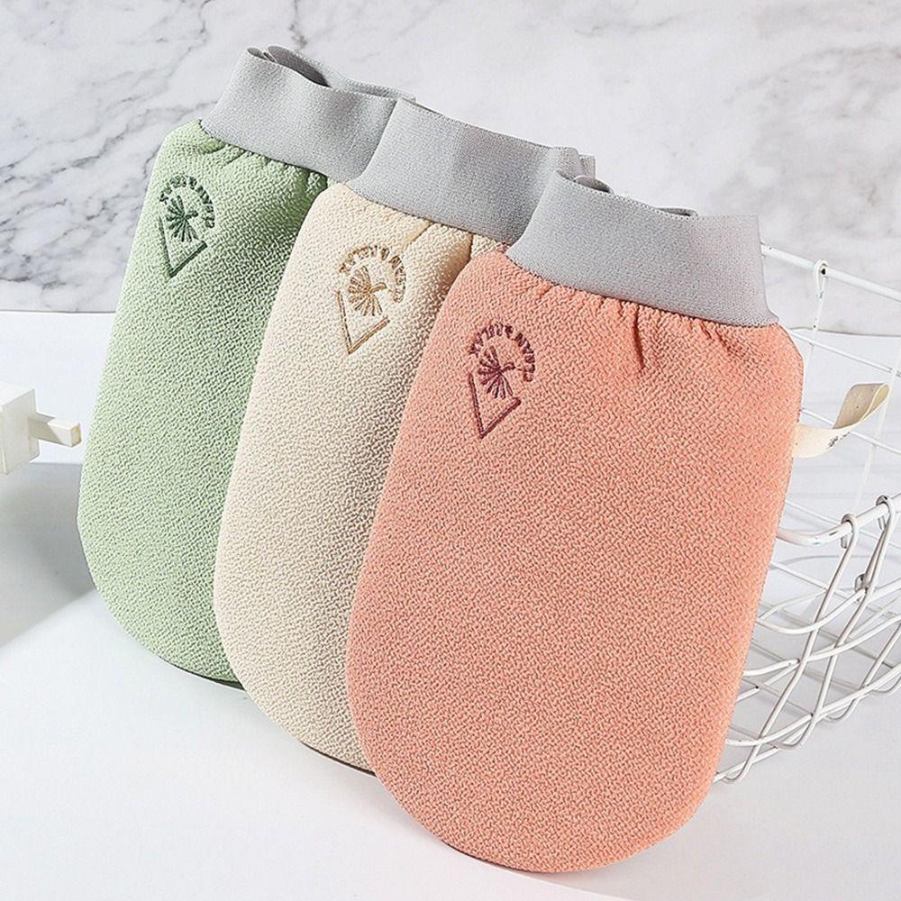 New Thick Exfoliating Bath Gloves Double Sided Frosted 3 Colors SPA Shower Mitt Body Scrub Gloves