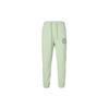Fleece Lined Loose Fit Mid Rise Drawstring Elastic Cuff Knitted Sweatpants Men's Green FB1454-343