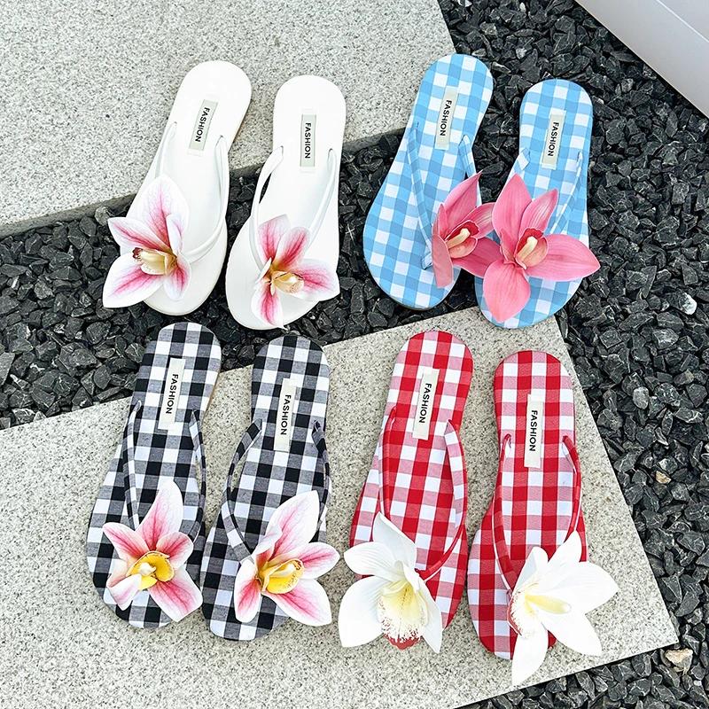 Sandals Decorations Flower Shoe Accessories Vacation Style Removable Butterfly Orchid Shoes Charms DIY Shoe Buckle Clogs Buckle