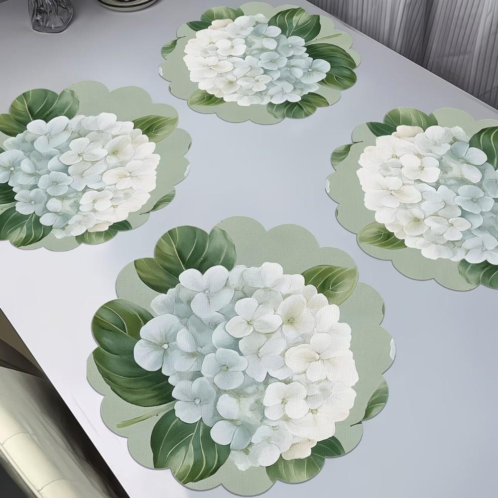 Heat Resistant Petal Round Mat Round Shape Heat Resistant Placemats  Tea Party