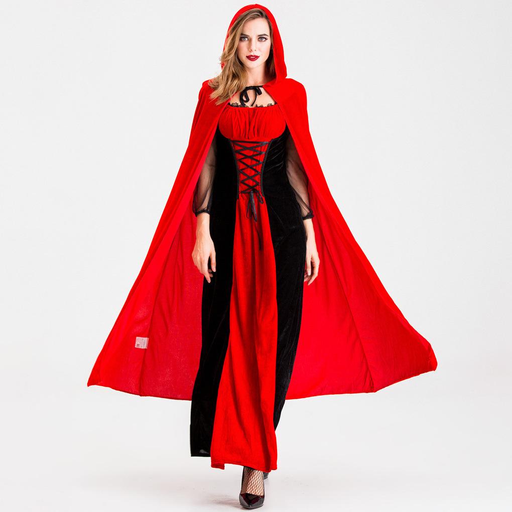 Halloween clothes cos grandma wolf vampire little red riding hood costume, castle queen cape costume