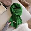 New Wool Scarf Women's Autumn and Winter Red Versatile Shawl Thickened Warm Knitted Scarf Universal