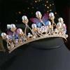 Prinzessinnenkrone Strass Stirnband Kristall für Schmetterling Haarreif Vintage Haarband für Kinder Bühnenauftritt Kostü