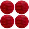 3" Round DOT-SAE Amber/Red High Visibility Reflective Stick-on Prism Reflector | Strong Adhesive/Weather Resistant