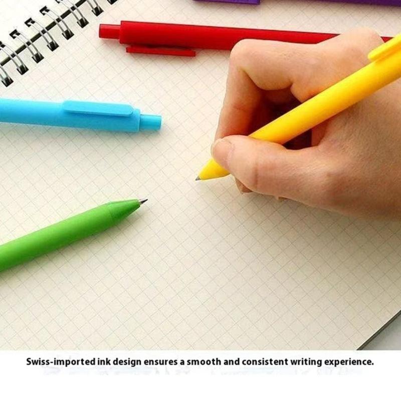 10/20Pcs Retractable Gel Pen Quick Drying 0.5MM Press Action Gel Inks Pens for Writing Journaling Office School Supplies