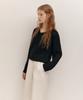 AVA MOLLI V-U Neck Knit Pullover (Black)