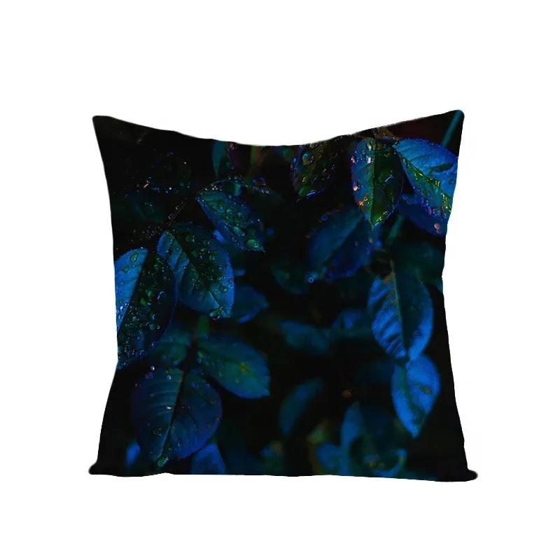 Plant Leaf Pillow Cover Bedroom Room Home Decoration Office Seat Living Room Sofa Cushion Cover 45X45Cm