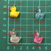 XP 5 Stück Mix Süße Ente Harz Ohrring Anhänger DIY Zubehör Kawaii 3D Handy Schlüsselanhänger Armbänder Anhänger Für Schmuckherstellung Perlen
