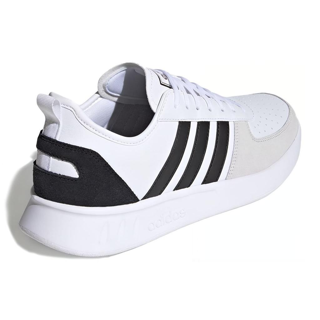 Adidas Court 80s Leather Suede Slip Resistant Durable Low Top Tennis Shoes Men Sneakers Black White Gray FW2871