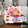 1pc Princess Strawberry1 Blanket, Gift, for Men and Women, Soft Blanket, Good for Sofa Bed Couch Travel, Lightweight Flannel Blanket