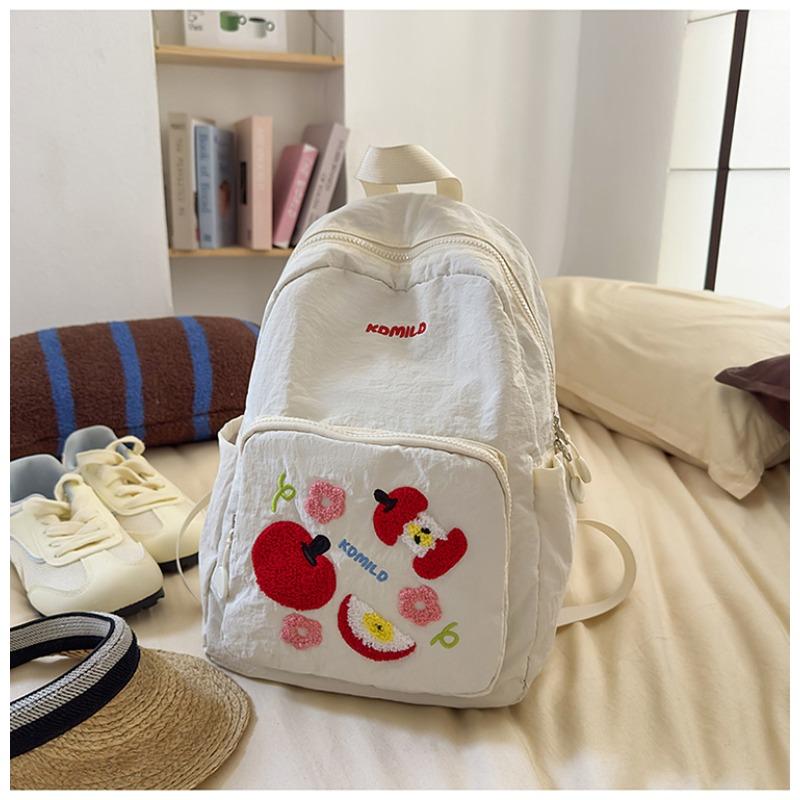 Japanese ins new high-value, fresh, sweet and cute apple backpack, lightweight spring outing backpack for junior high school students