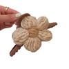 Woolen Women Headwear Weave Ponytail Hairpin New Flowers Shark Hair Clip  Women