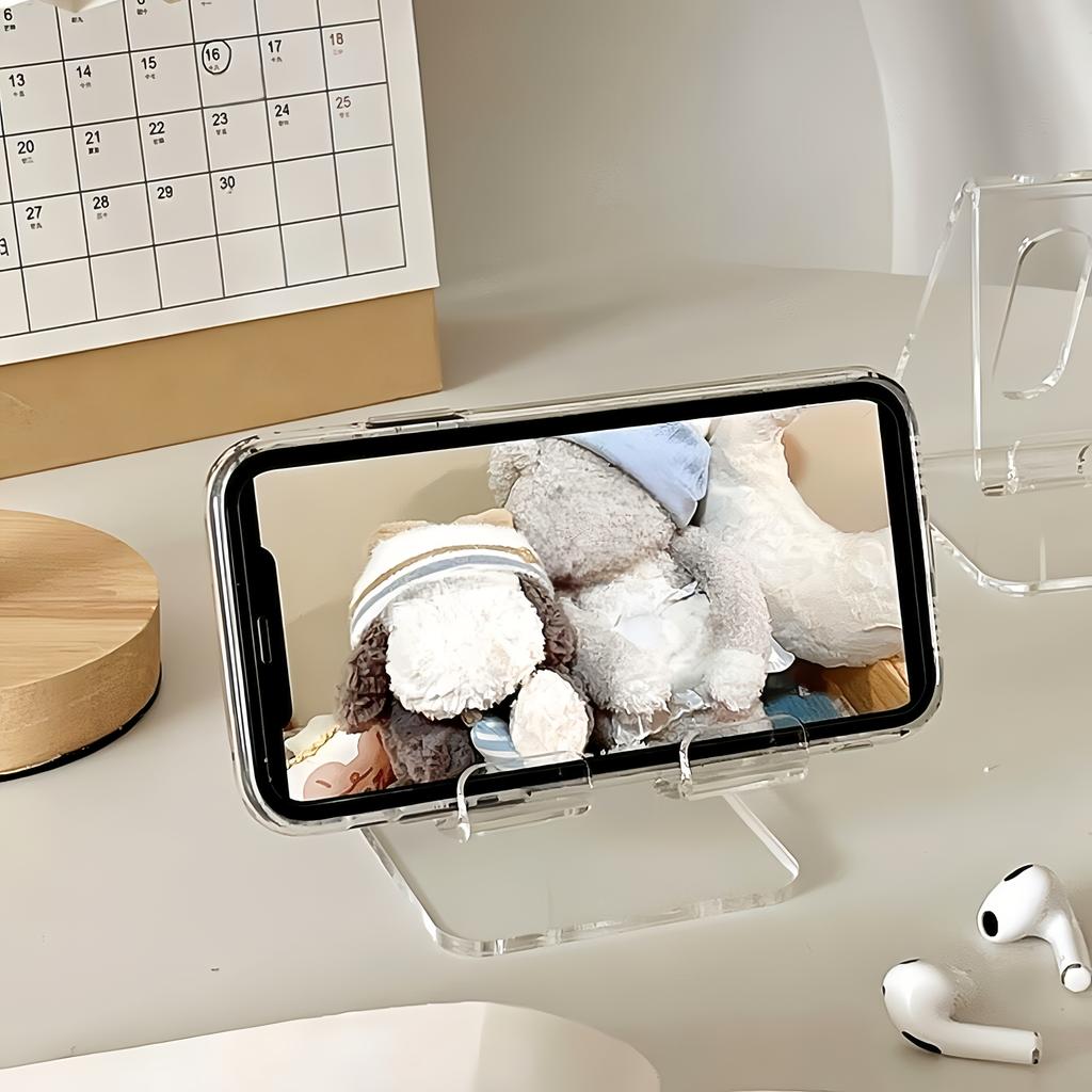 A multifunctional desktop phone holder, transparent phone holder, portable phone holder, TV-watching gadget